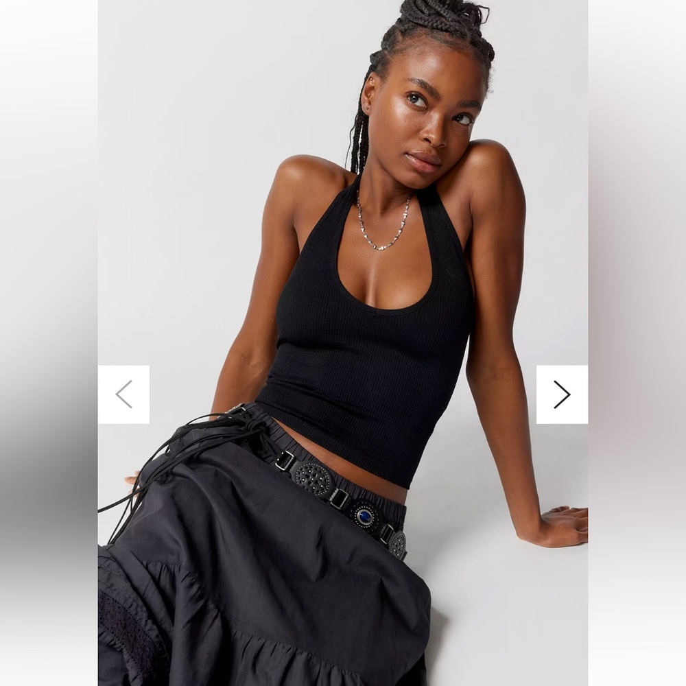 Glassons seamless black halter top